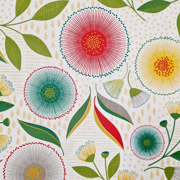 Stoff Meterware Baumwolle "Helena" Blumen Mandala bunt 0,5